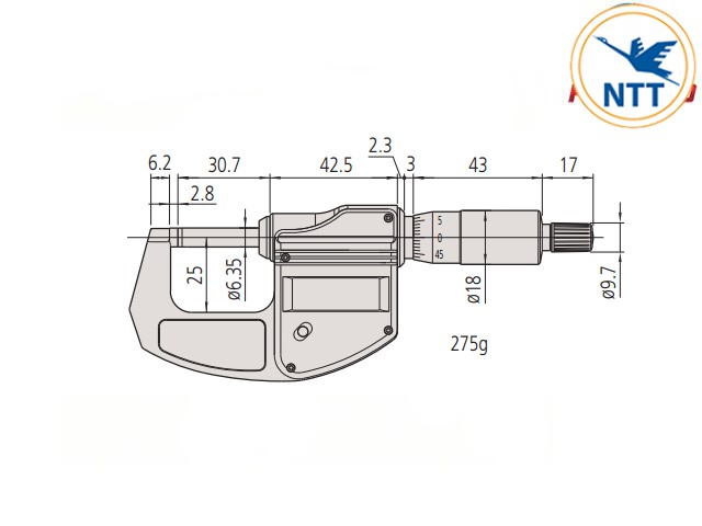 Ban-ve-Panme-dien-tu-do-ngoai-Mitutoyo-293-821-30-(0-25mm)